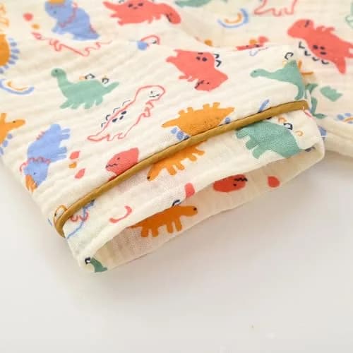 BINIDUCKLING Kids Pajamas Boys Button Up Short Pjs 6-7 Years Dinosaurs | Fluffy Cotton Summer Sleepwear thumbnail 5