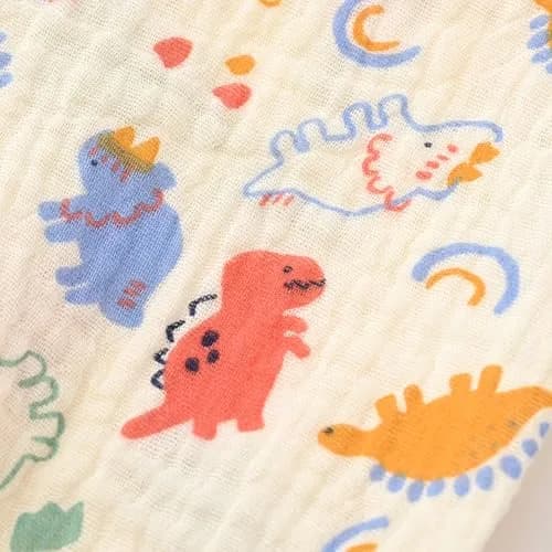 BINIDUCKLING Kids Pajamas Boys Button Up Short Pjs 6-7 Years Dinosaurs | Fluffy Cotton Summer Sleepwear thumbnail 6