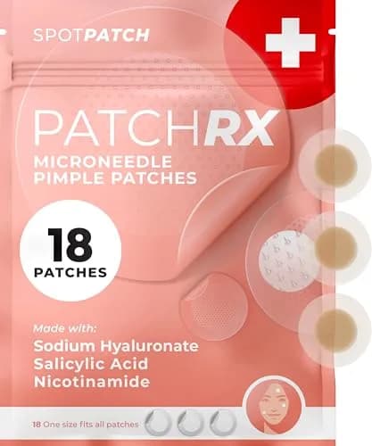 PatchRx Micro Needle Pimple Patch 18 Count | Hydrocolloid Micropoint Acne Treatment thumbnail 1
