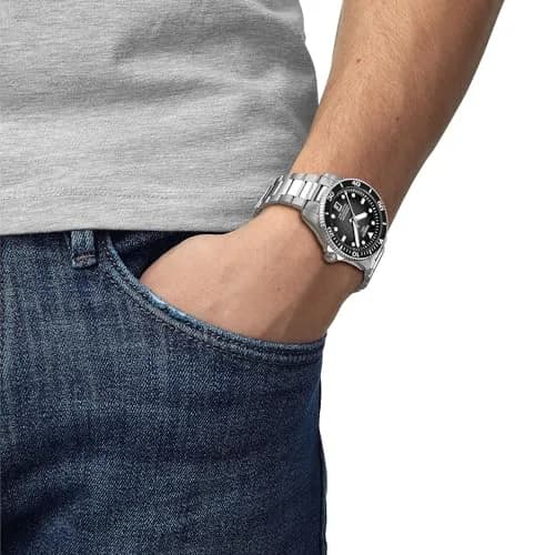 Tissot Seastar 1000 Swiss Powermatic 80 40mm Black Dial Unisex Watch | Water-Resistant 300m thumbnail 2