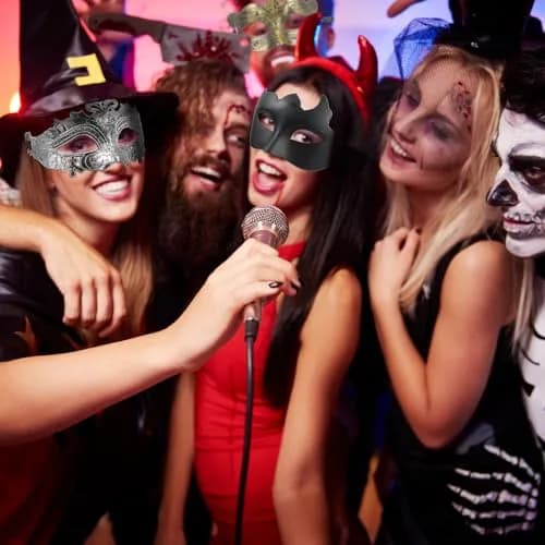 Chivao 60 Pcs Halloween Masquerade Masks Bulk (20 Styles, Gold/Silver/Brass/Black) | Modern Retro Design for Parties thumbnail 6