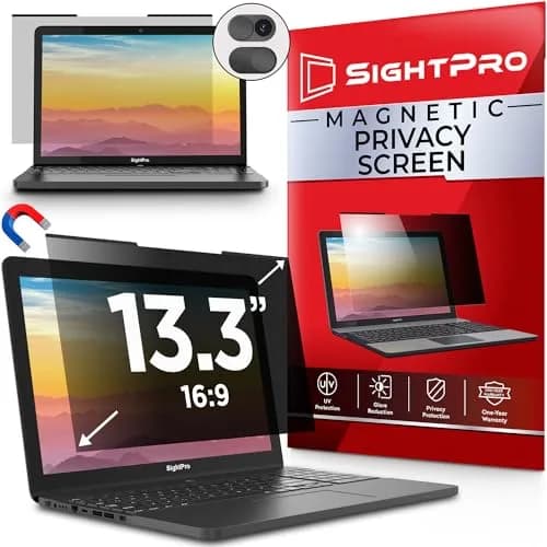 SightPro Magnetic Laptop Privacy Screen 13.3 Inch 16:9 | Patented Removable Filter Shield thumbnail 1