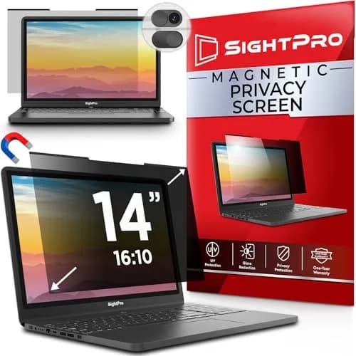 SightPro Magnetic Laptop Privacy Screen 14.1 Inch 16:10 | Patented Removable Filter for Secure Viewing thumbnail 1
