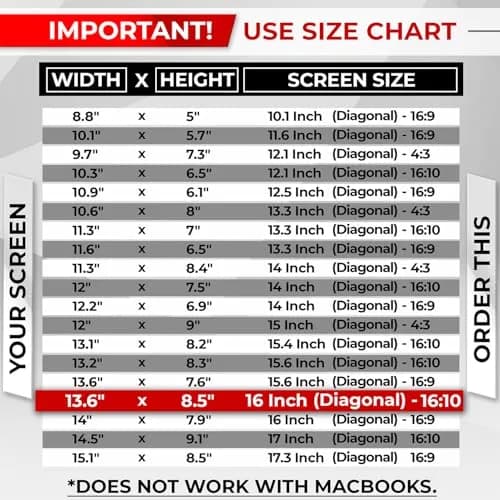 SightPro Magnetic Laptop Privacy Screen 16 Inch 16:10 | Patented Removable Filter thumbnail 8