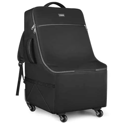 YOREPEK Padded Car Seat Travel Bag for Airplane with Wheels | Durable, Water-Resistant, Fits Most Convertible Car Seats thumbnail 1