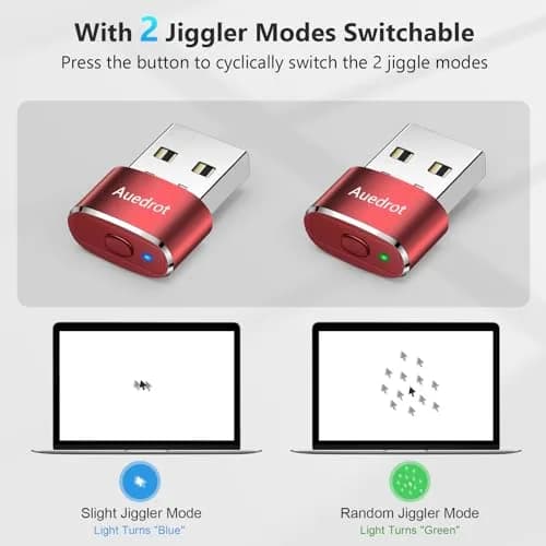 AUEDROT Metal Mouse Jiggler 2 PCS | Undetectable USB Mouse Mover for Computer & Laptop | Keep Active & Awake thumbnail 2