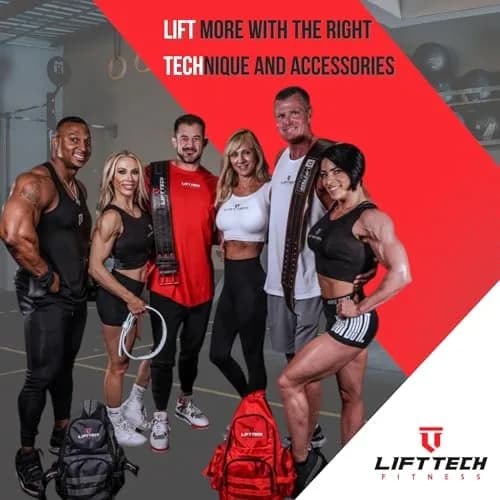 Lift Tech Fitness PRO 20'' Lifting Wrist Wraps - Black & Silver Support for Heavy Lifting (120 chars) thumbnail 7
