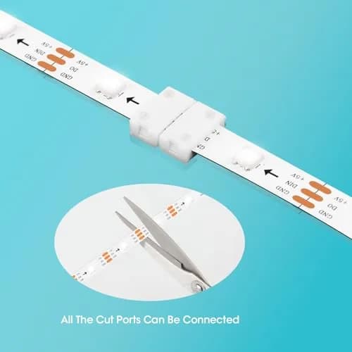 WENHSIN 3-Pin RGB LED Light Strip Connectors 8mm (0.31in) | Solderless Adapter Terminal Extension for 72W Strips thumbnail 3
