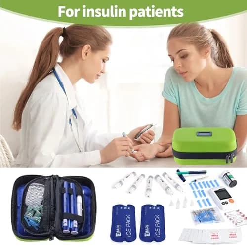 HIMDUZE Insulin Cooler Travel Case with Thermometer & 2 Ice Packs | 21.7cm x 14.4cm x 9.1cm (8.3"x4.7"x3.4") thumbnail 6
