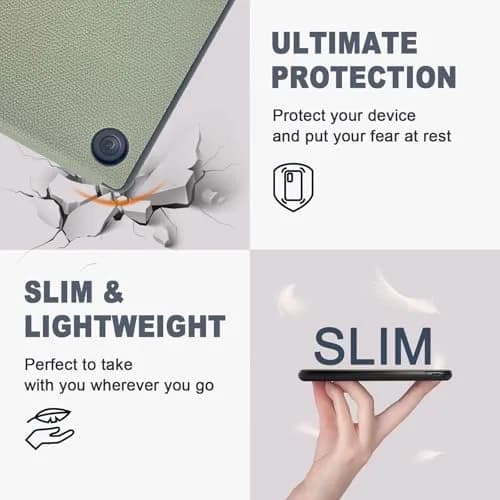 Caweet Green PU Leather Case for Kobo Libra Colour (7-inch) | Auto Sleep Wake Folio thumbnail 6