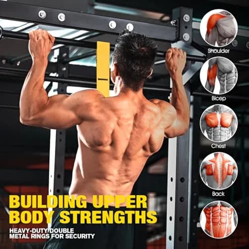 Ayombo Adjustable Resistance Bands Set for Pull Up Bar, Home Gym Workout Equipment Exercise Bands for Muscle Training, Stretching, 1.33 kg (2.95 lb) thumbnail 8