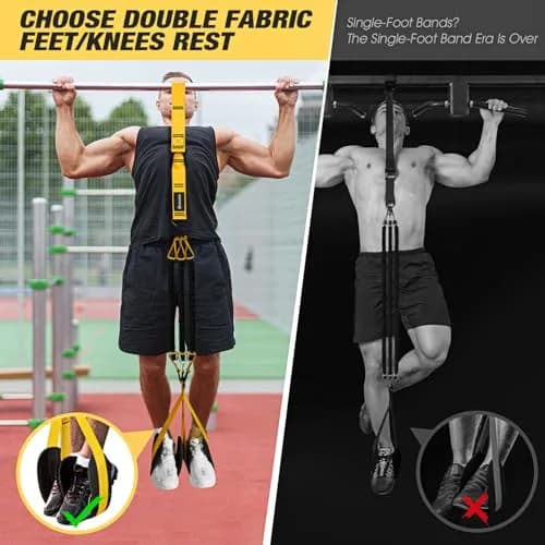 Ayombo Adjustable Resistance Bands Set for Pull Up Bar, Home Gym Workout Equipment Exercise Bands for Muscle Training, Stretching, 1.33 kg (2.95 lb) thumbnail 3