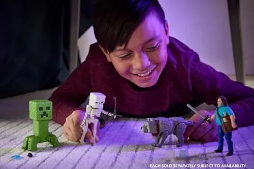 Mattel Minecraft Creeper Action Figure & Accessories Set 10.16cm (4-inch) | Posable Video Game Collectible thumbnail 2