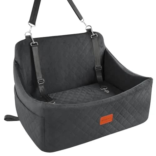 Wooaidagg Dog Car Seat for Medium & Large Dogs Up to 55lbs | Memory Foam Cushion & Safety Straps thumbnail 1