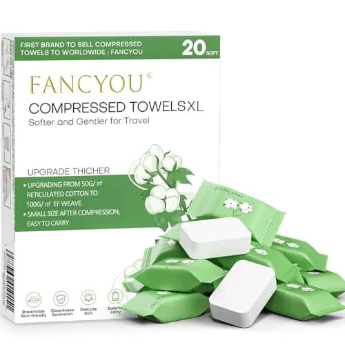 Fancyou Disposable Face Towels 20 Count | Eco-Friendly, Compact & Skin-Friendly thumbnail 1