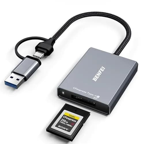 BENFEI CFexpress Type A Card Reader with USB 3.2 (Gen 2) 10Gbps, USB-C&USB-A 2-in-1 Adapter | Fast Data Transfer for Photographers thumbnail 1