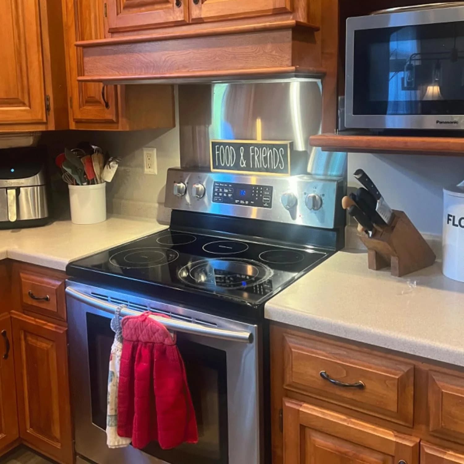 TUTU Stainless Steel Stove Backsplash 24" x 30" | Reversible Ultra Flat Splatter Guard - view 7
