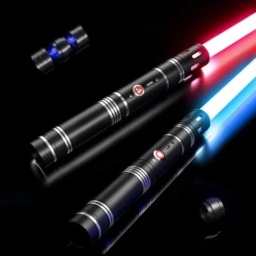 Viglaschill Silver Lightsaber for Dueling | 20 Colors, 6 Modes, Rechargeable, 6-Hour Use thumbnail 1