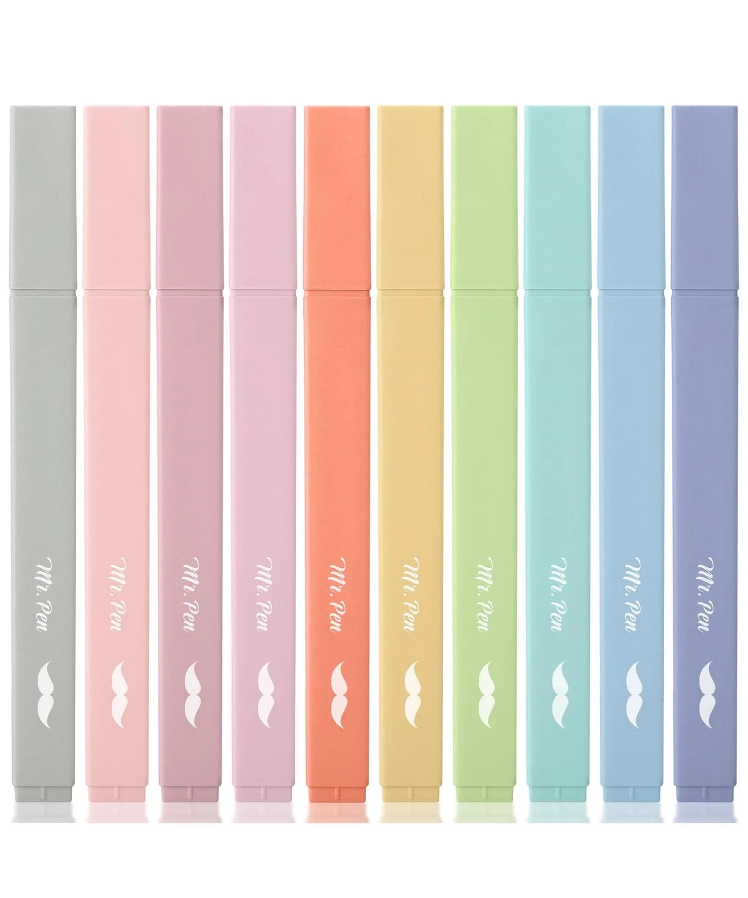 Mr. Pen Aesthetic Highlighters No Bleed, 10 Pack, Assorted Retro Colors | Chisel Tip, Fast Dry, Journaling Supplies