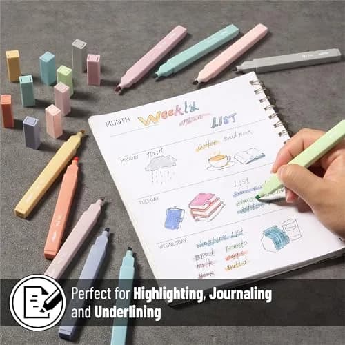 Mr. Pen Aesthetic Highlighters No Bleed, 10 Pack, Assorted Retro Colors | Chisel Tip, Fast Dry, Journaling Supplies thumbnail 5