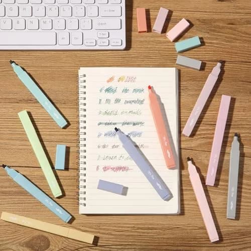 Mr. Pen Aesthetic Highlighters No Bleed, 10 Pack, Assorted Retro Colors | Chisel Tip, Fast Dry, Journaling Supplies thumbnail 6