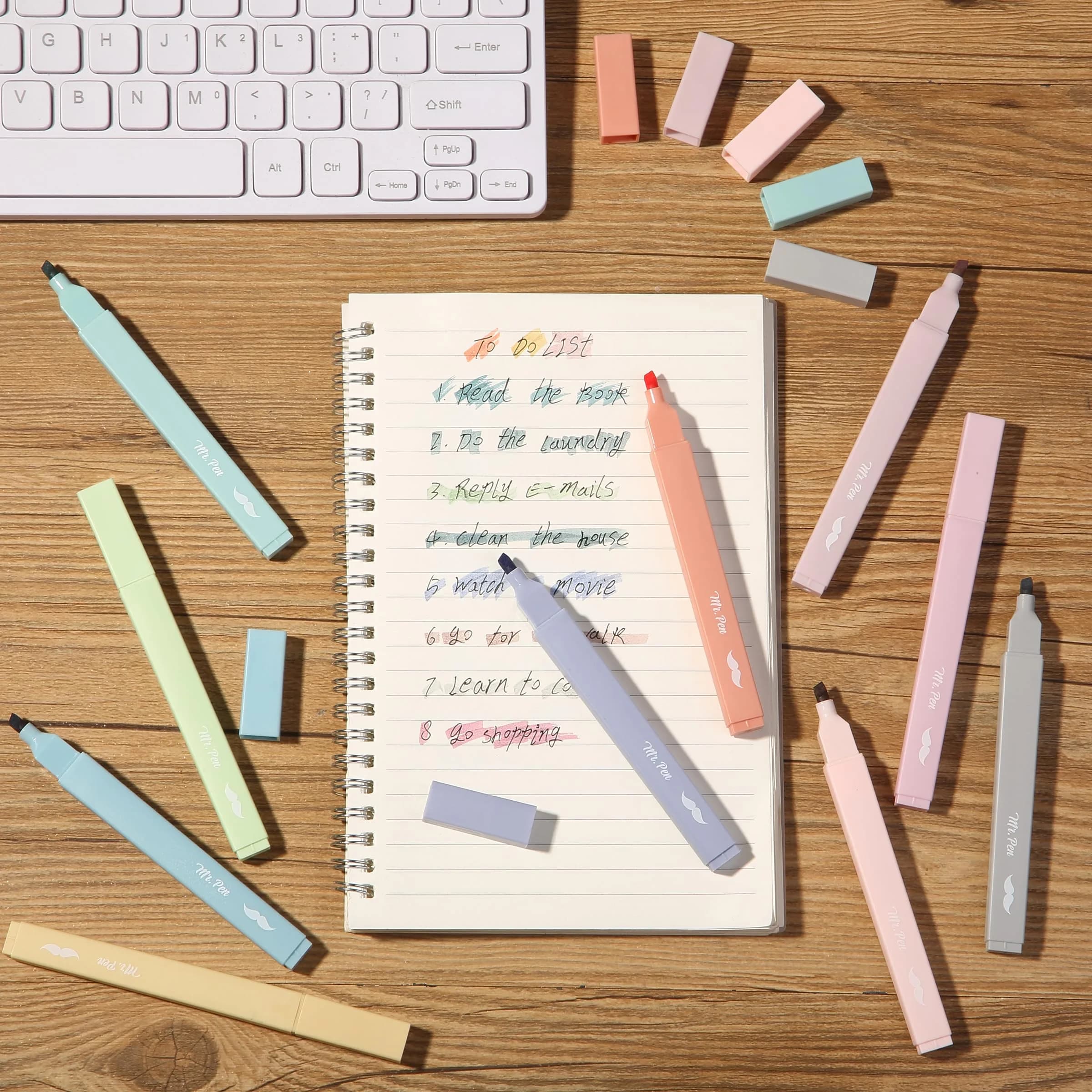 Mr. Pen Aesthetic Bible Highlighters No Bleed Through, 10 Pack Retro Colors | Smooth Ink Flow for Journaling & School - view 6