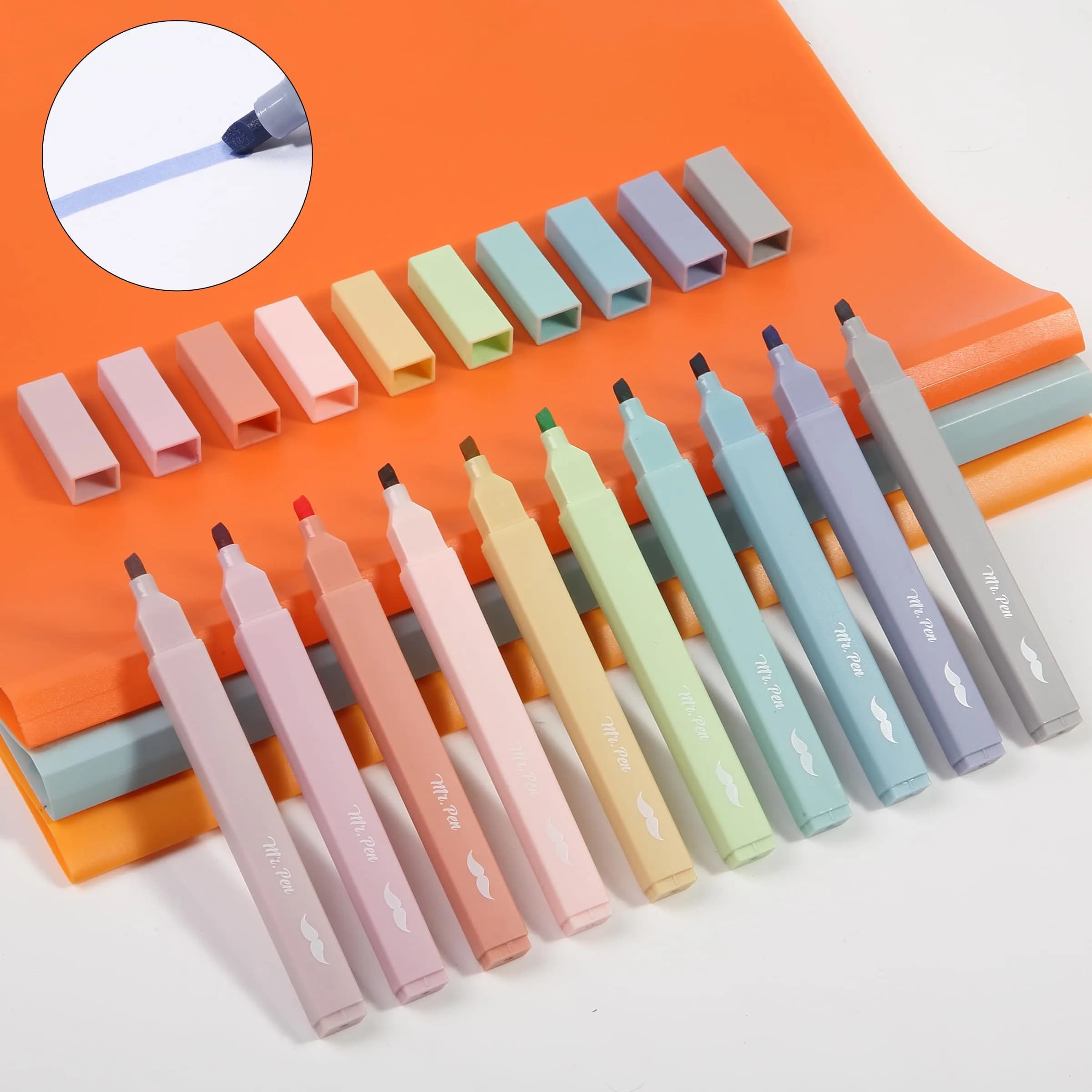 Mr. Pen Aesthetic Bible Highlighters No Bleed Through, 10 Pack Retro Colors | Smooth Ink Flow for Journaling & School - view 7