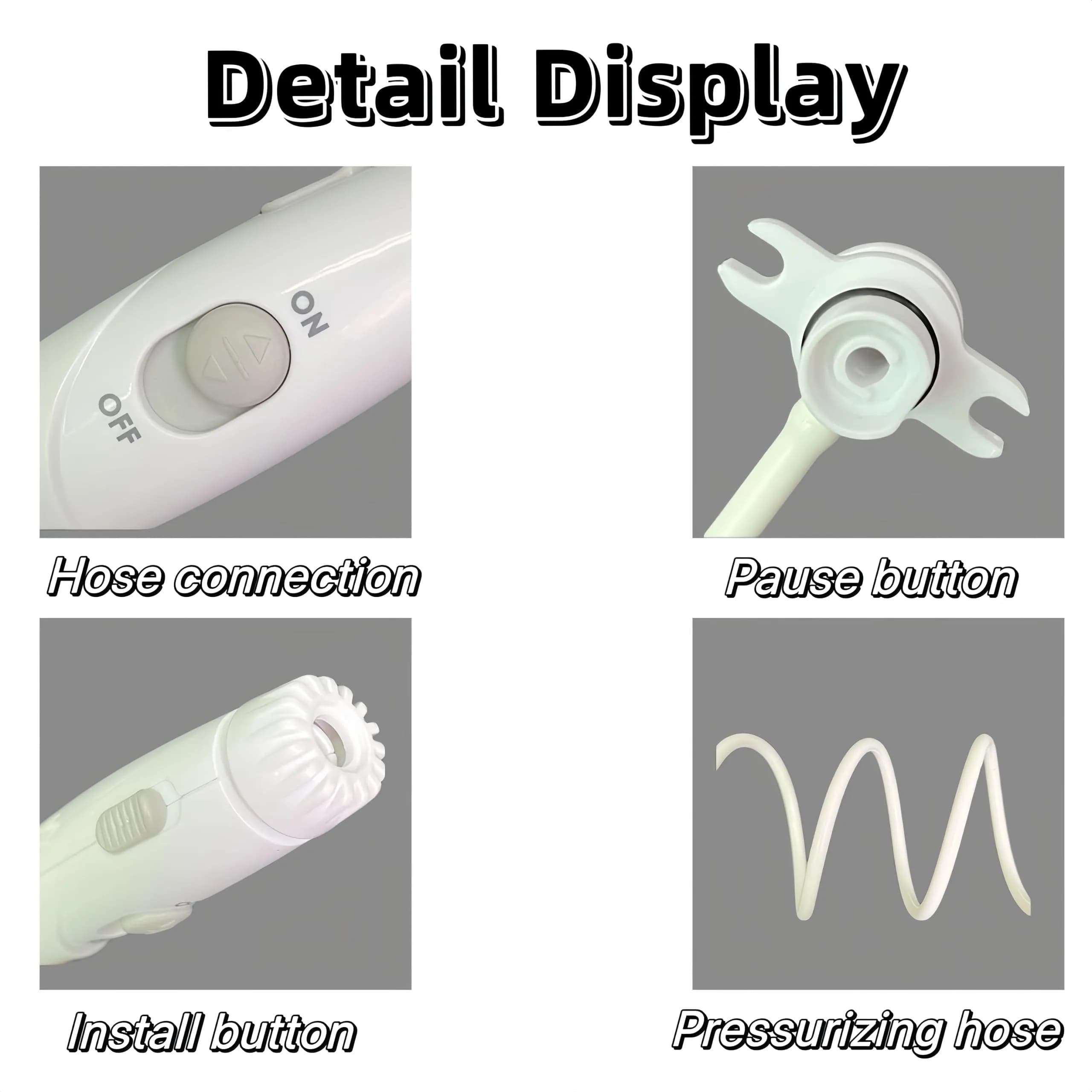 Yooreps Replacement Hose and Handle for Waterpik WP-100 WP-140 Series | Compatible with WP-660 WP-900 Models - view 2