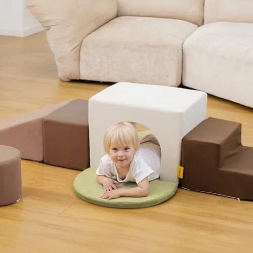 BanaSuper Kids Foam Climbing Blocks Playset 7PC | Indoor Soft Toy for Toddlers & Babies thumbnail 7