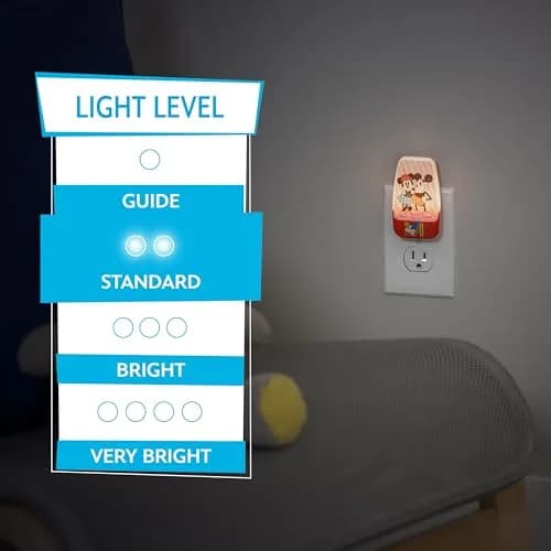 Disney Mickey and Minnie Light-Sensing LED Night Light for Kids | 5.3cm (2.1in) Width thumbnail 3