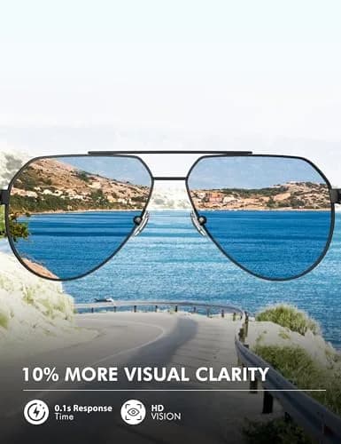 Luenx Aviator Polarized Sunglasses Men Women Classic UV400 Driving | ANSI Z87.1 Impact Tested thumbnail 5