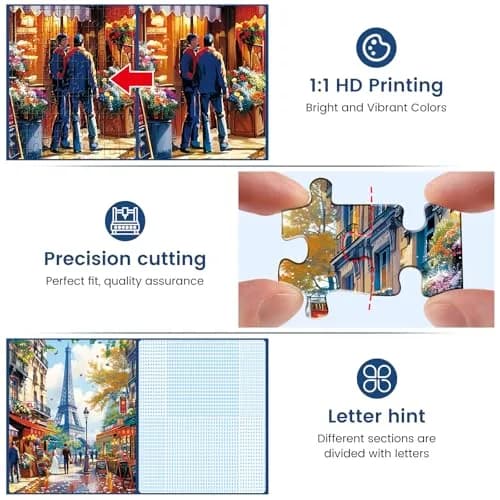 Edsjegn 1000 Pieces Puzzle - Charming Paris Scene | Challenging Family Game (70-120 chars) thumbnail 4