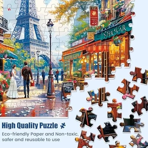 Edsjegn 1000 Pieces Puzzle - Charming Paris Scene | Challenging Family Game (70-120 chars) thumbnail 3