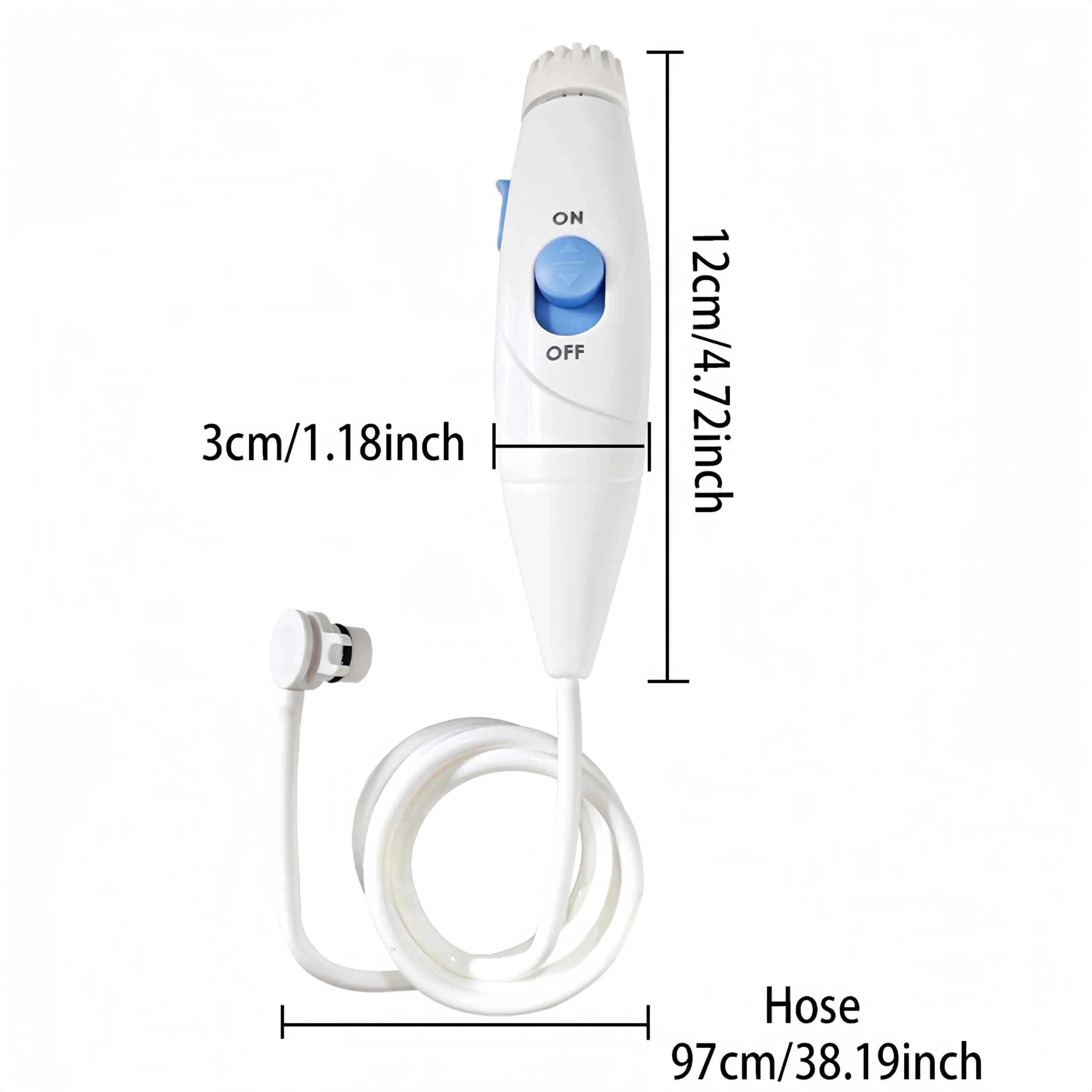 Yooreps Replacement Hose and Handle for Waterpik WP-100 WP-140 Series 11.5cm (4.53") Blue | Compatible Oral Irrigator Part - view 3