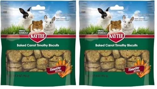 Kaytee Timothy Biscuits Baked Treat for Small Animals Carrot 227 g (8 oz) | Supports Dental Health thumbnail 1