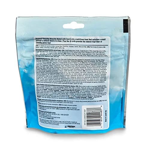 Kaytee Timothy Biscuits Baked Treat for Small Animals Carrot 227 g (8 oz) | Supports Dental Health thumbnail 2