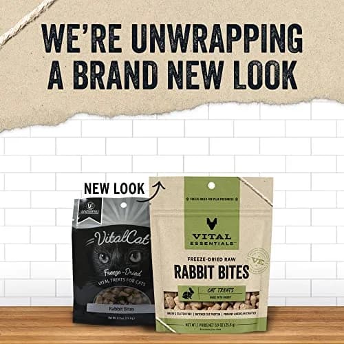Vital Essentials Freeze Dried Raw Rabbit Cat Treats 1.8 oz (51 g) | High Protein for Feline Vitality thumbnail 3