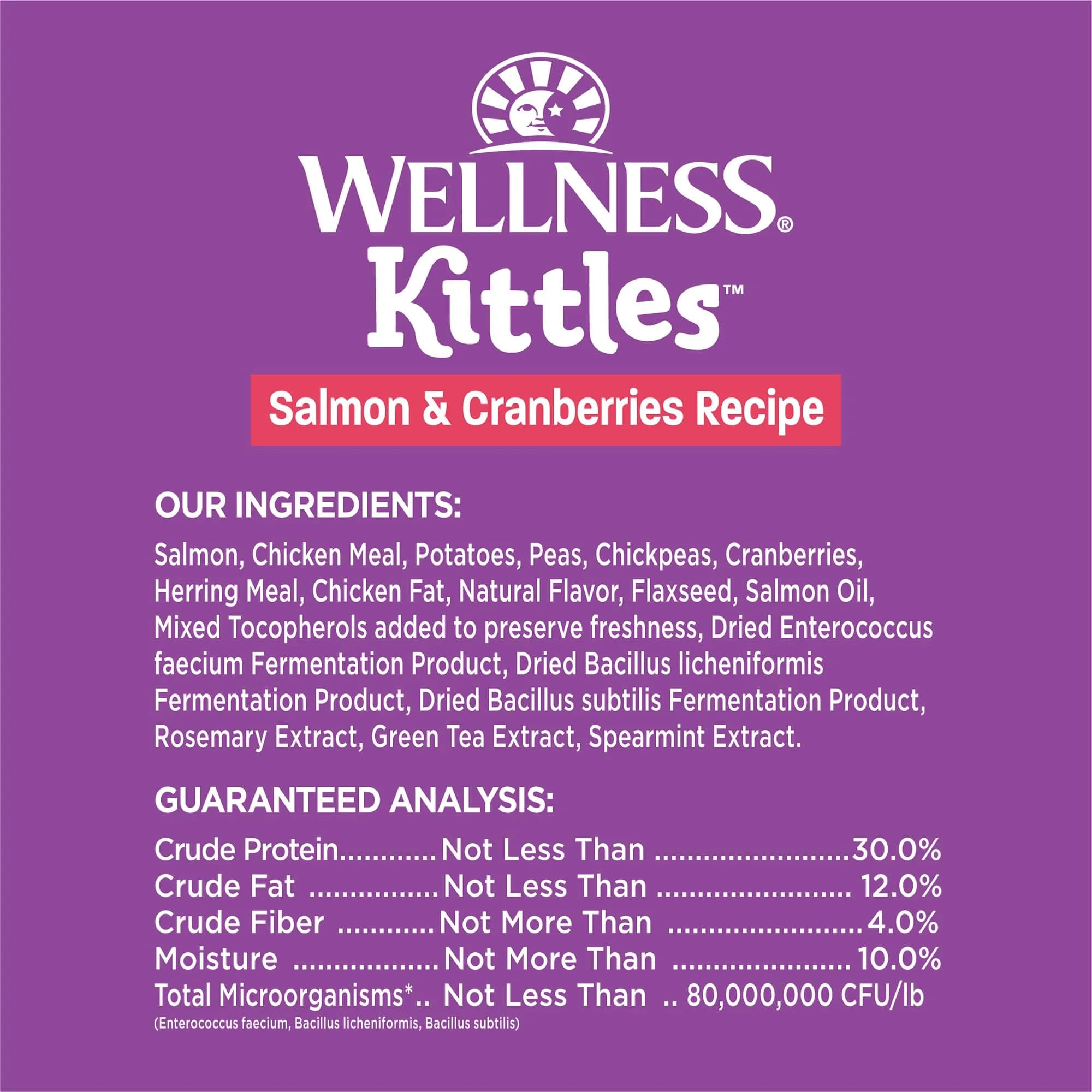 Wellness Kittles Crunchy Natural Grain Free Cat Treats, Salmon & Cranberries Recipe, 4 oz (Pack of 2) - view 6