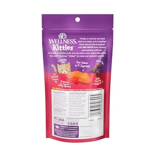 Wellness Kittles Crunchy Natural Grain Free Cat Treats, Salmon & Cranberries Recipe, 4 oz (Pack of 2) thumbnail 8