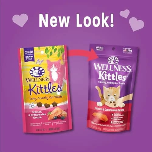 Wellness Kittles Crunchy Natural Grain Free Cat Treats, Salmon & Cranberries Recipe, 4 oz (Pack of 2) thumbnail 2