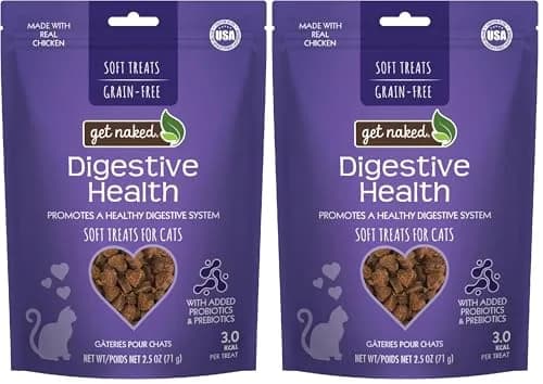 Get Naked Hairball Support Soft Cat Treats Chicken Flavor 5 oz (Pack of 2) | Natural Hairball Control for Cats thumbnail 1