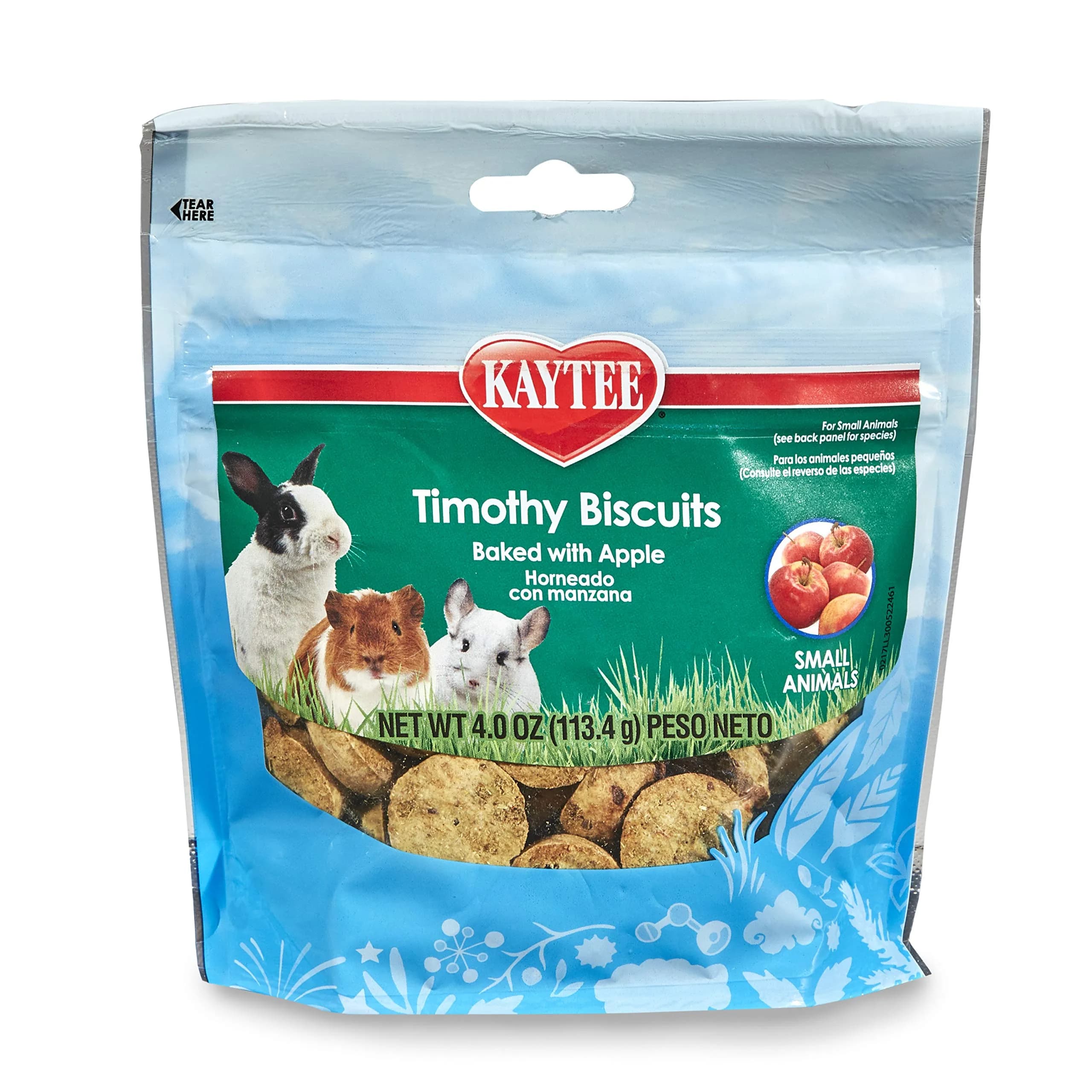 Kaytee Timothy Biscuits Baked Treat for Small Animals, Apple Flavor, 8 oz (Pack of 2) | High Fiber Dental Chews for Rabbits & Guinea Pigs - view 7
