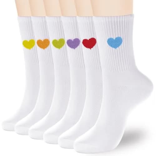 inhees Womens Cotton Crew Calf Socks | Soft, Breathable & Comfortable Fit (9-12 US) thumbnail 1