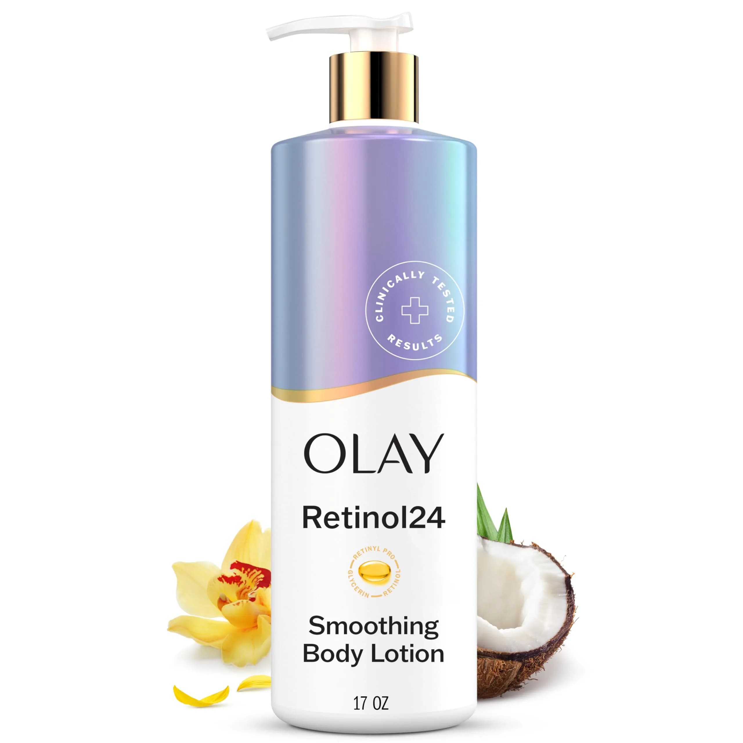 Olay Smoothing Body Lotion with Retinol Serum, 17 fl oz (Pack of 1) | Achieve Visibly Smoother Skin - main product image