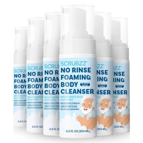 Scrubzz No Rinse Body Wash for Elderly 8.5 fl oz | Gentle Waterless Foam for Post Surgery & Travel thumbnail 1
