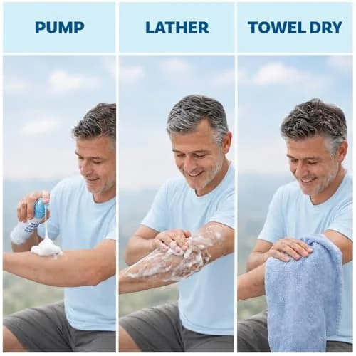 Scrubzz No Rinse Body Wash for Elderly 8.5 fl oz | Gentle Waterless Foam for Post Surgery & Travel thumbnail 5