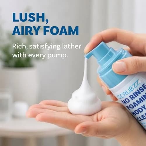 Scrubzz No Rinse Body Wash for Elderly 8.5 fl oz | Gentle Waterless Foam for Post Surgery & Travel thumbnail 6