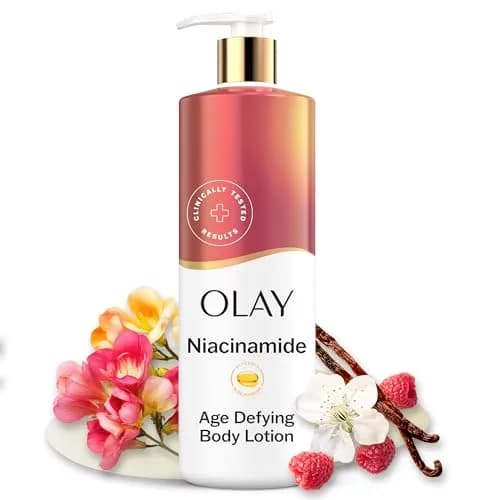 Olay Age Defying Body Lotion with Niacinamide Serum, 505ml (17 fl oz) | Visibly Reduce Signs of Aging - main product image