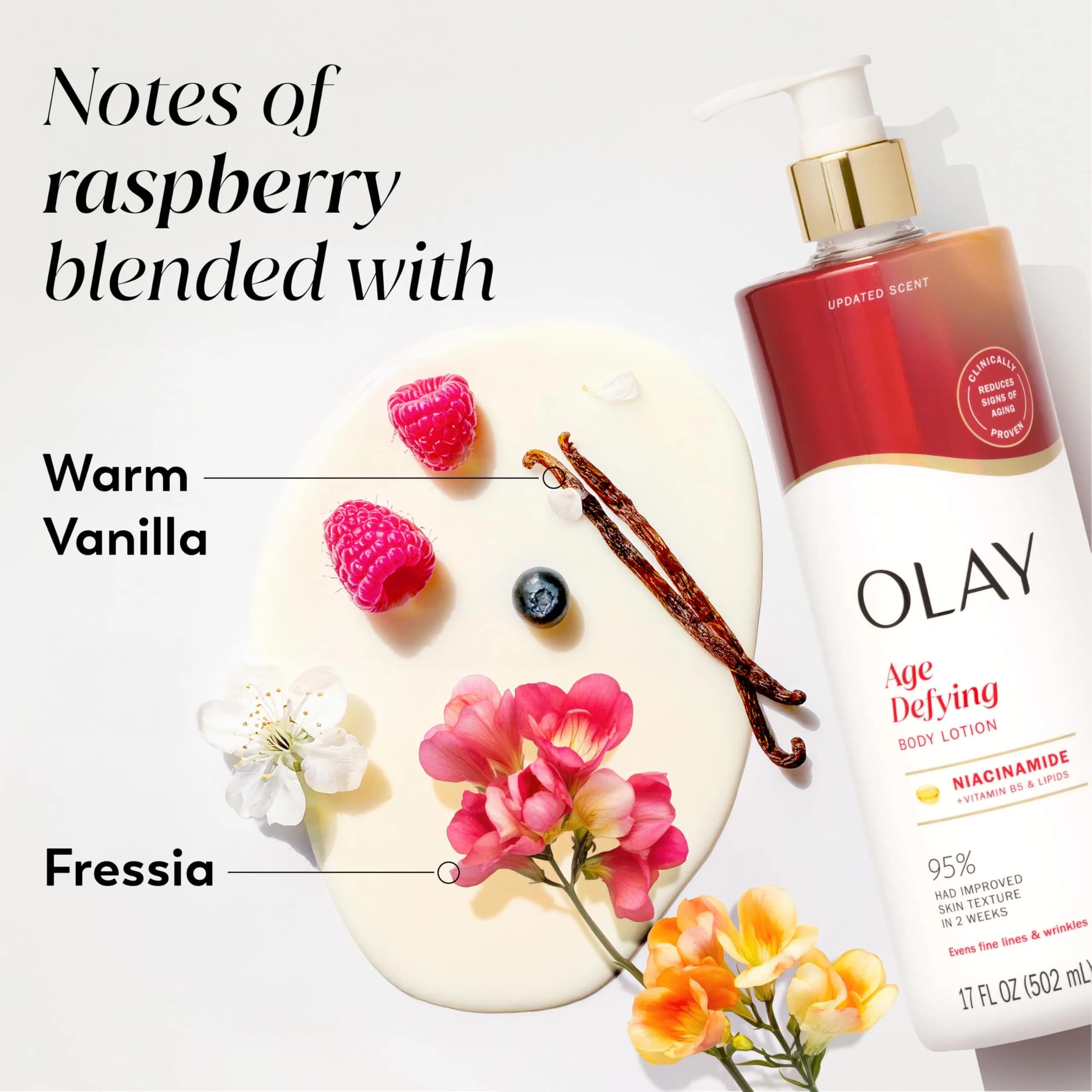 Olay Age Defying Body Lotion with Niacinamide Serum, 505ml (17 fl oz) | Visibly Reduce Signs of Aging - view 5