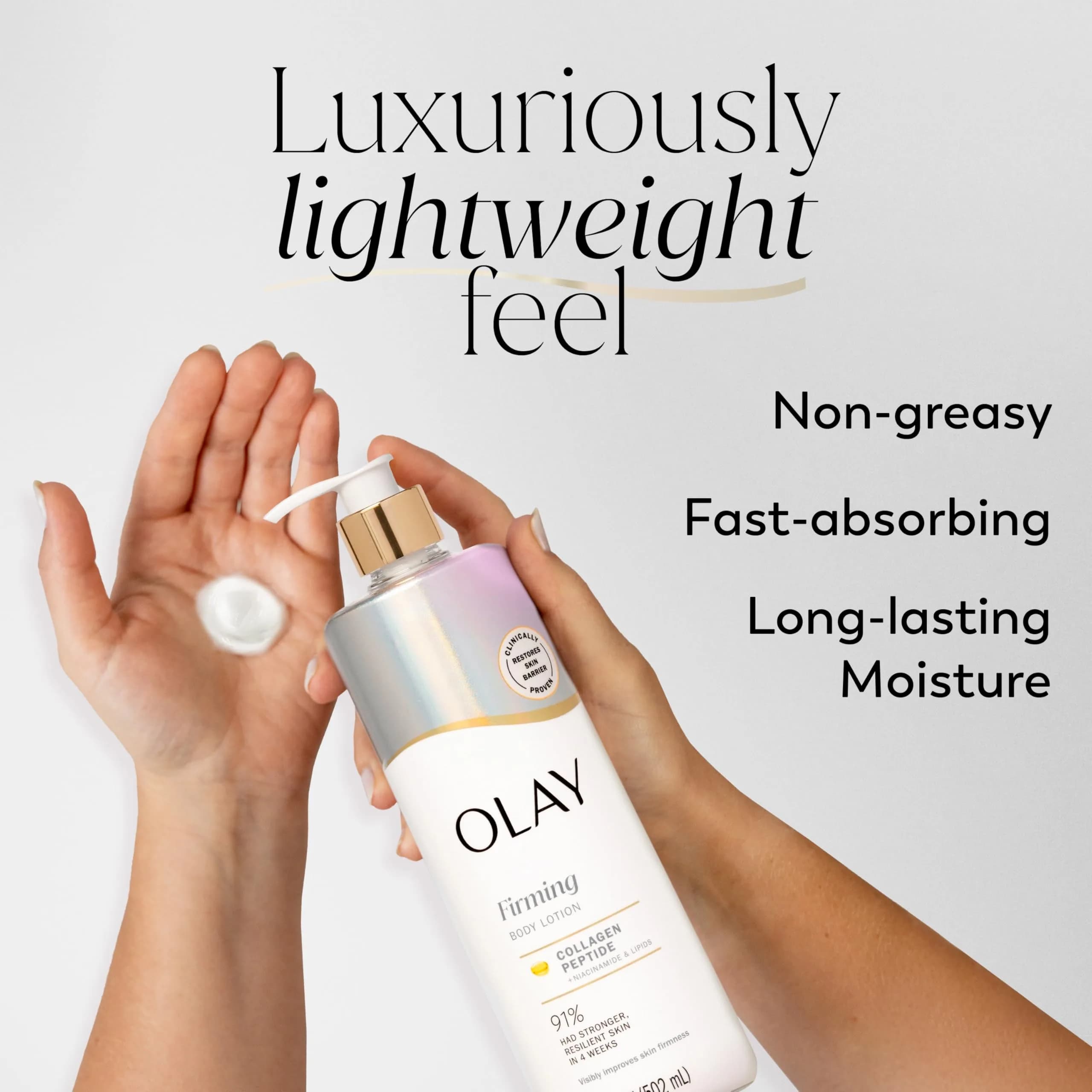 Olay Firming Body Lotion with Collagen Peptide Serum 492ml (17 fl oz) | Clinically Proven for Visibly Firmer Skin - view 2